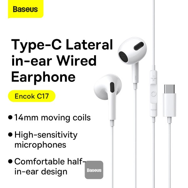 Baseus Encok Type-C lateral in-ear Wired Earphone C17