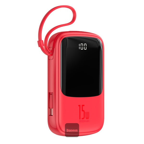 Baseus Qpow Digital Display 3A 15W 10000mAh Power Bank with Type-C Cable