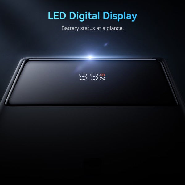 Baseus Star-Lord Digital Display Fast Charge Power Bank 10000mAh 22.5W Black（With Simple Series Charging Cable USB to Type-C 3A 0.3m Black）