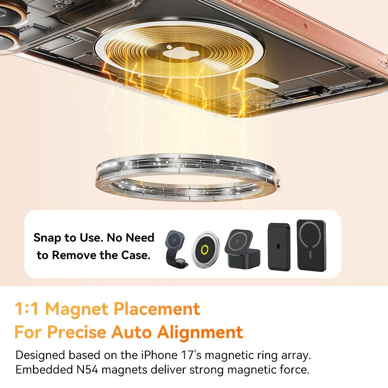 Baseus Crystal Slim Magnetic Phone Case for iPhone 17 Series  Clear