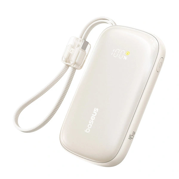 Baseus EnerFill FC21 Qpow 3 Ultra Digital Display Power Bank with Detachable Cable 20000mAh 45W Cosmic Black 