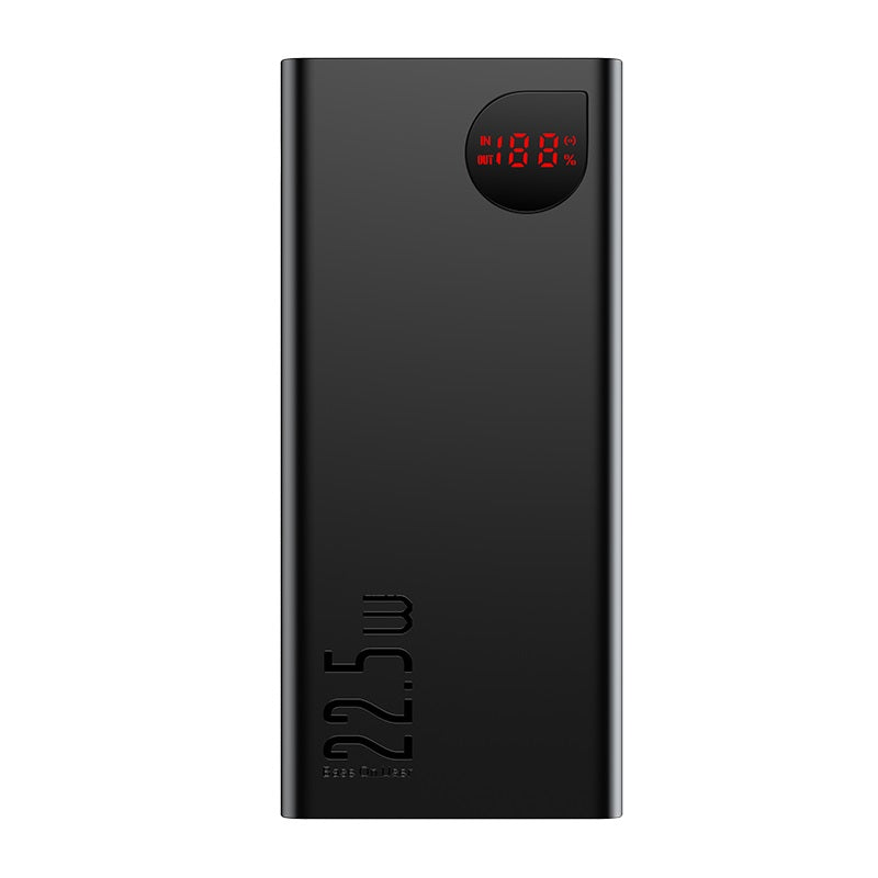 Baseus Adaman Digital Display Fast Charge Power Bank 40000mAh 22.5W (With Simple Series Charging Cable USB to Type-C 0.3m  Black)