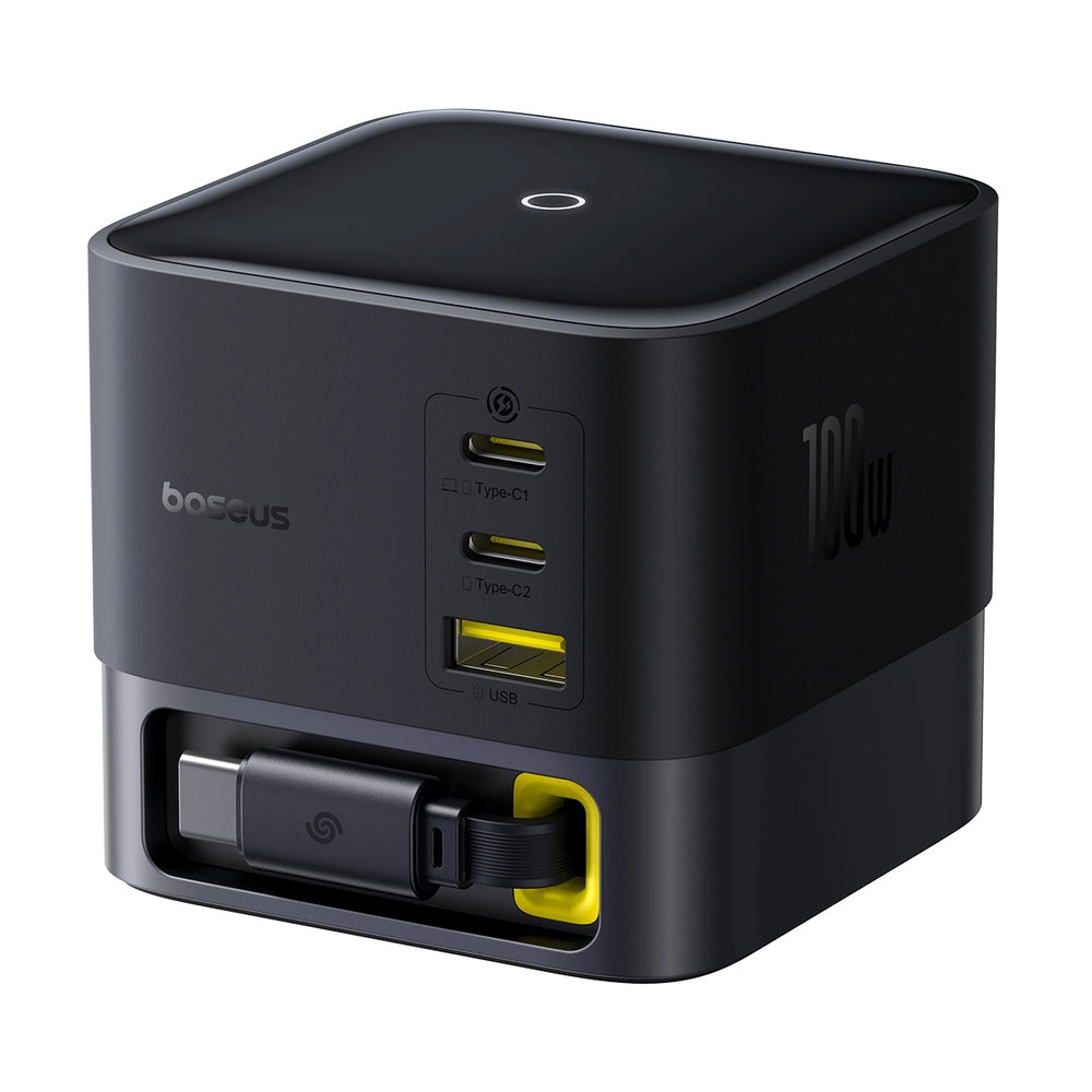 Baseus Super GaN Desktop Charger with Retractable Cable 3C+U 100W EU