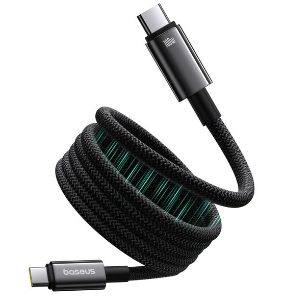 Baseus Tungsten Gold Magnetic Charging Cable USB-C to USB-C 100W