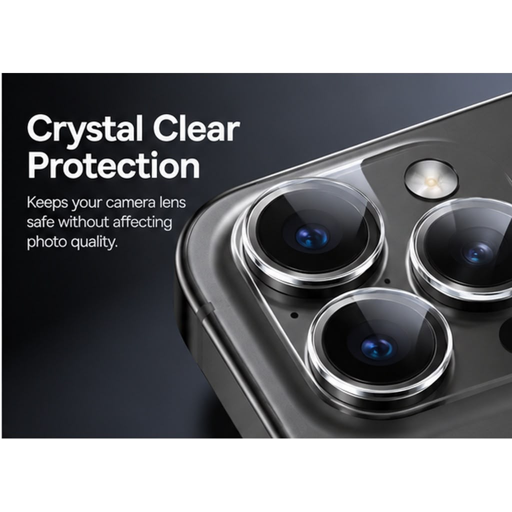 Baseus Impact Anti-Reflective HD Lens Protector for iP 18 Series (Pack of 1 with cleaning kit)