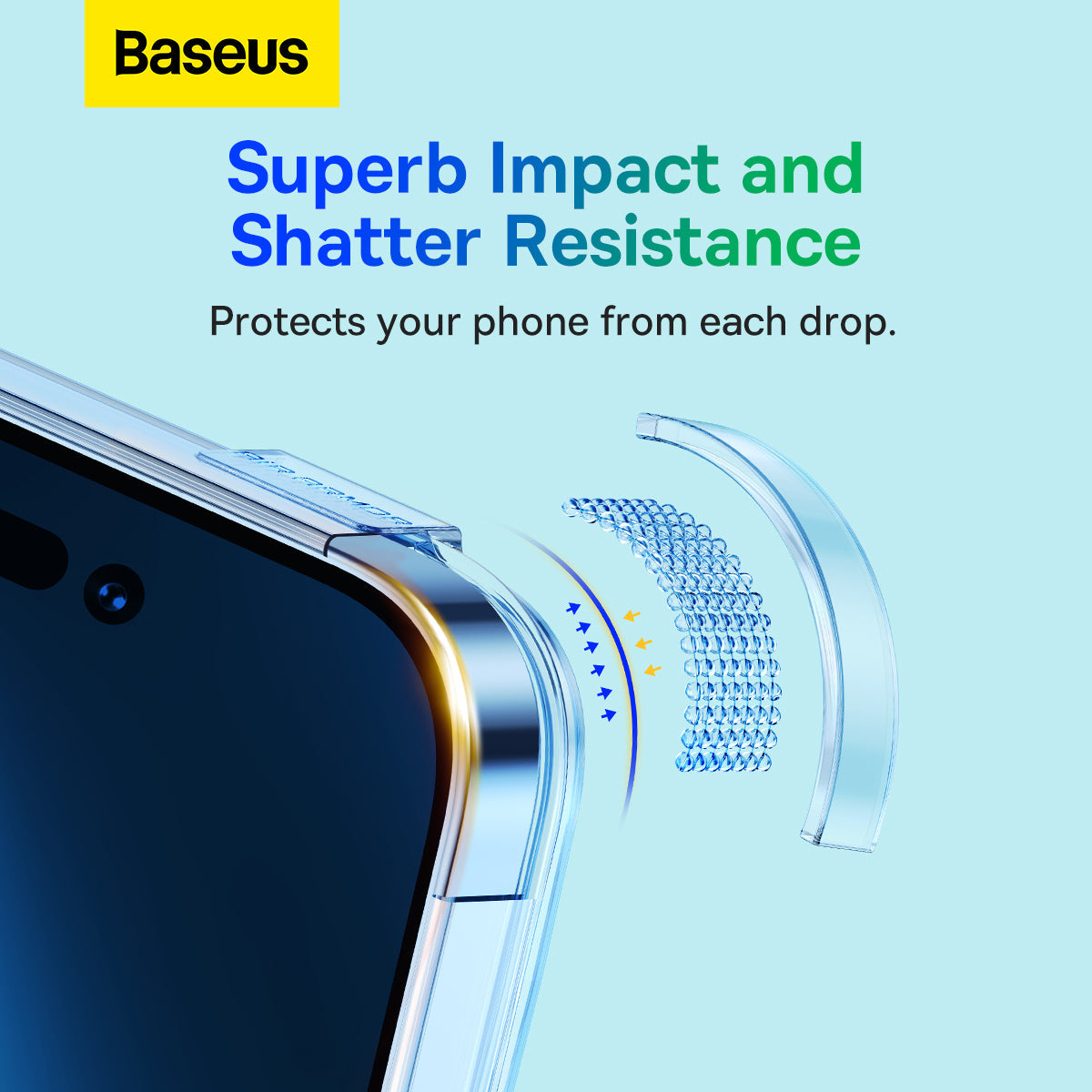 Baseus Crystal Series Magnetic Case for iP 14 Series (Pack of 1 with full coverage tempered glass screen protector and cleaning kit), Clear