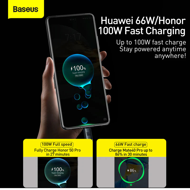 Baseus Crystal Shine Series Fast Charging Data Cable USB to Type-C 100W