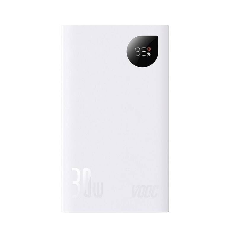 Baseus Adaman2 Digital Display Fast Charge Power Bank 20000mAh 30W （VOOC Edition)（ With Simple Series Charging Cable USB to Type-C 3A 0.3m Black）