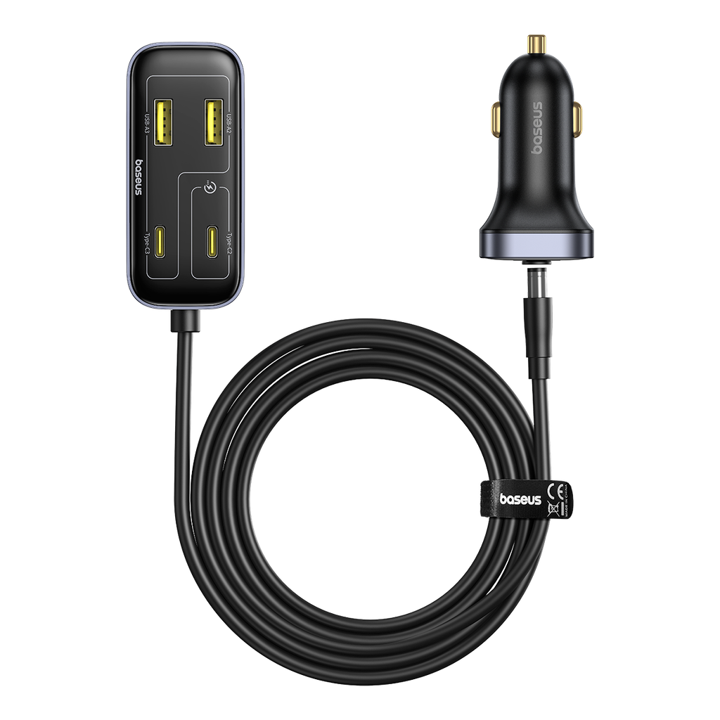 Baseus Backseatpal L1 In-Vehicle Cigarette Lighter Car Charger 3U+3C