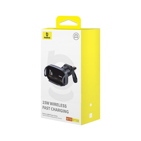 Baseus LightChaser Series 15W Triple Coil Qi Wireless Car Charger