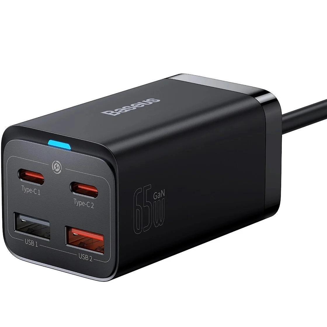 Baseus GaN3 Pro Desktop Fast Charger 2C+2U 65W CN Black(Include?Baseus Xiaobai series fast charging Cable Type-C to Type-C 100W(20V/5A) 1m