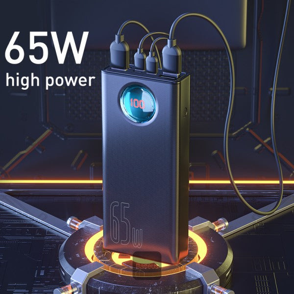 Baseus Amblight Digital Display Fast Charge Power Bank 30000mAh (Include：Baseus Xiaobai Series Fast Charging Cable Type-C  to Type-C 100W(20V/5A) 1m） Overseas Edition