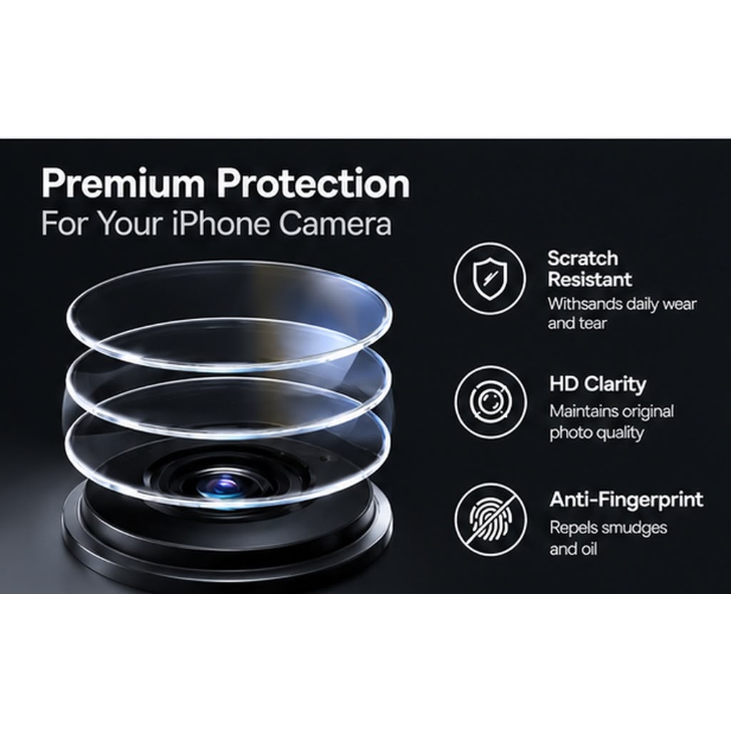 Baseus Impact Anti-Reflective HD Lens Protector for iP 18 Series (Pack of 1 with cleaning kit)