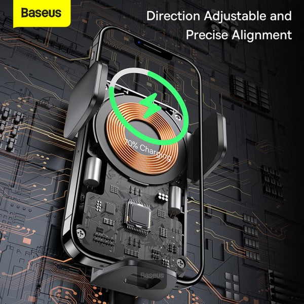 Baseus Wisdom Auto Allignment Car Mount Wireless Charger 15W (Air Vent Type)