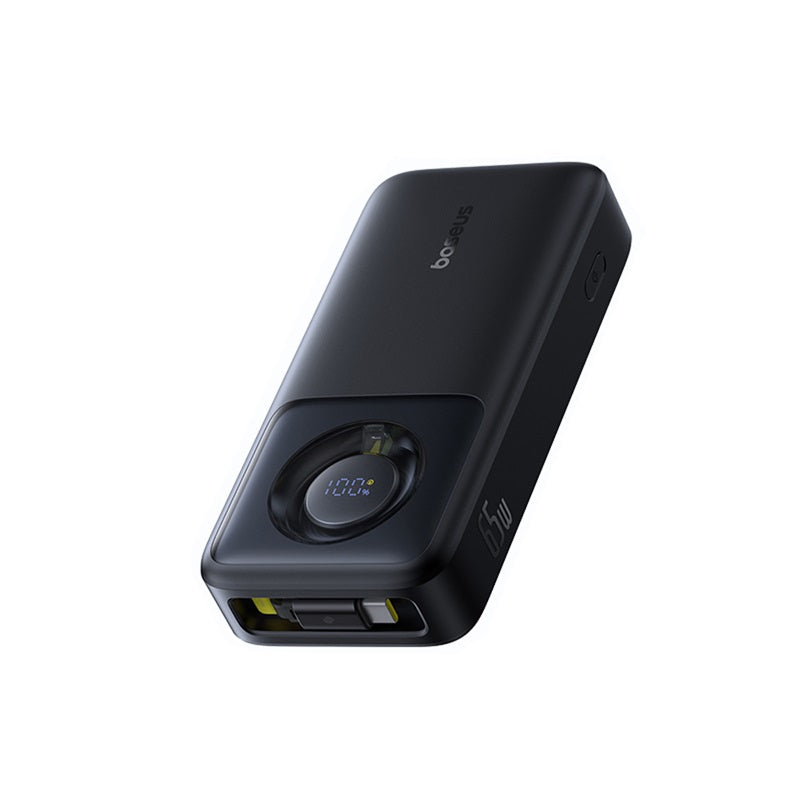 Baseus Nomos Digital Display Fast-Charging PowerBank With Retractable Cable USB-C Edition 20,000 mAh 65W