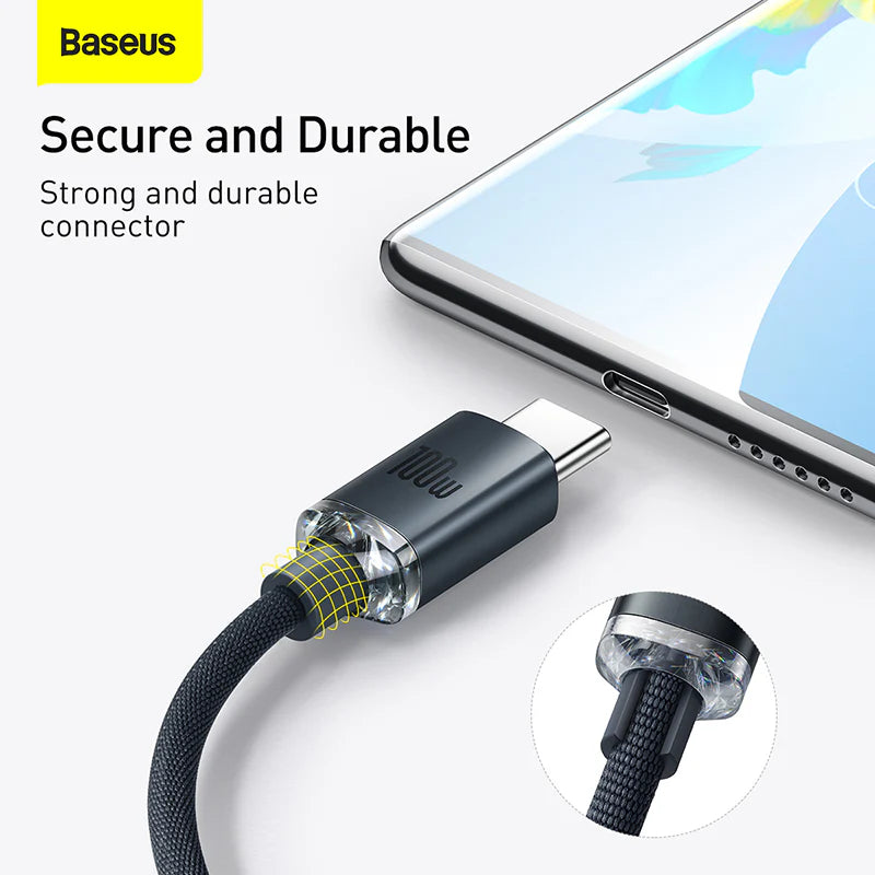 Baseus Crystal Shine Series Fast Charging Data Cable USB to Type-C 100W