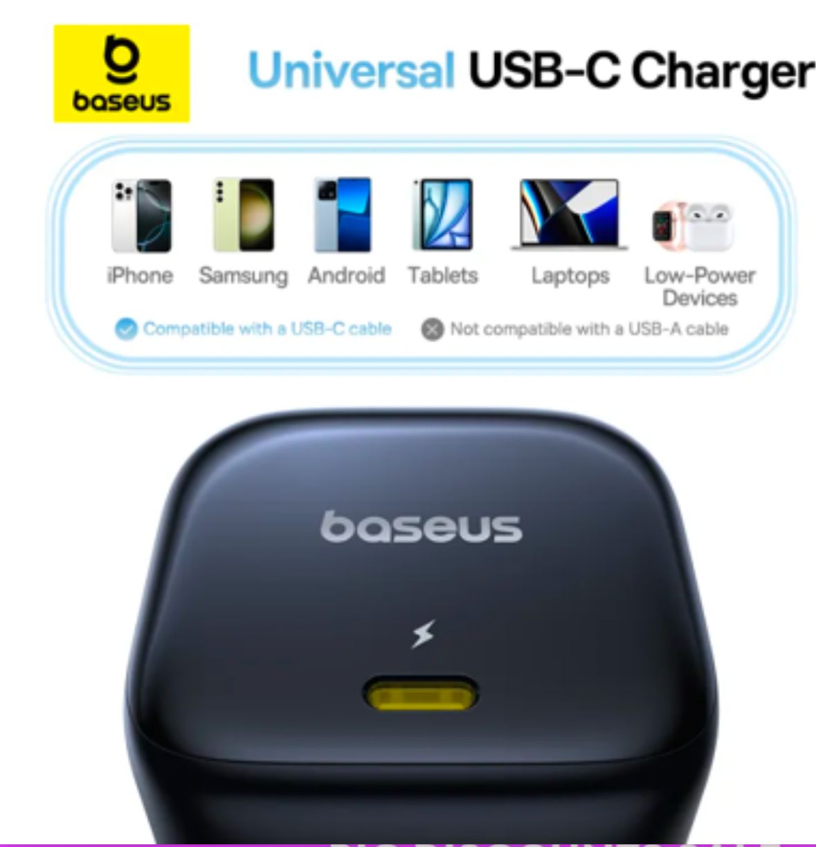 Baseus PicoGo AE11 GaN Fast Charger 1C 45W UK