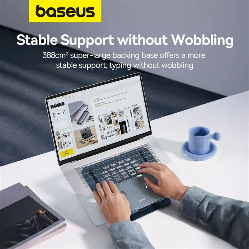 Baseus UltraStable Pro Series Rotatable and Foldable Laptop Stand (Three-Fold Version)