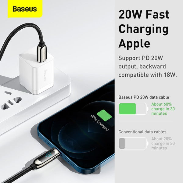 Baseus Display Fast Charging Data Cable Type-C to  IP 20W