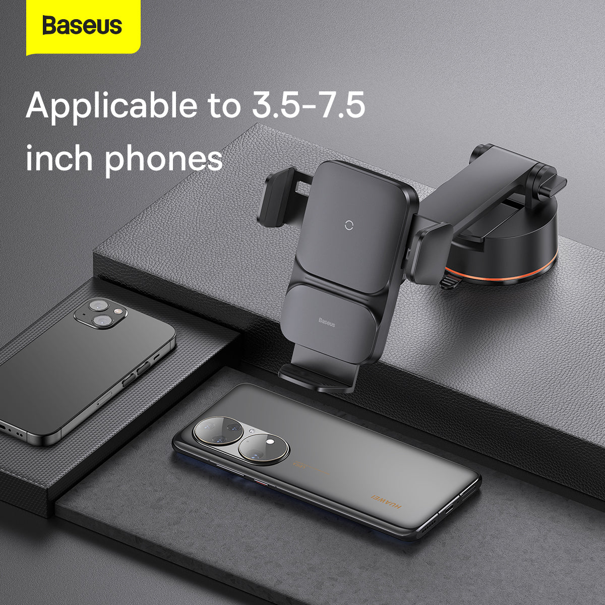 Baseus Wisdom Auto Allignment Car Mount Wireless Charger 15W (Suction Cup Type)