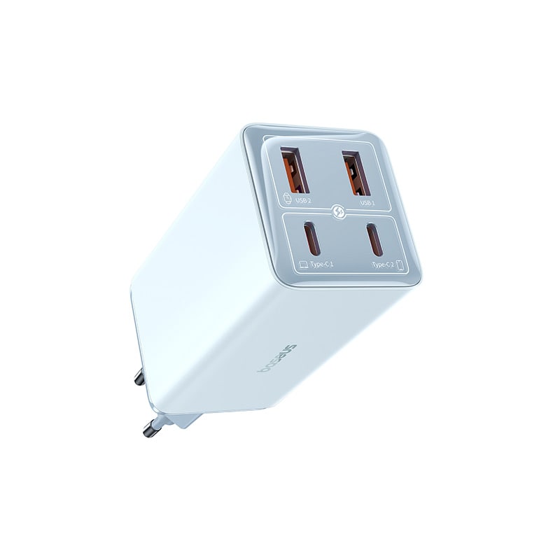 Baseus GaN6 Pro Fast Charger 2C+2U 100W US (With:Mini White Cable Type-C to Type-C100W(20V/5A) 1m