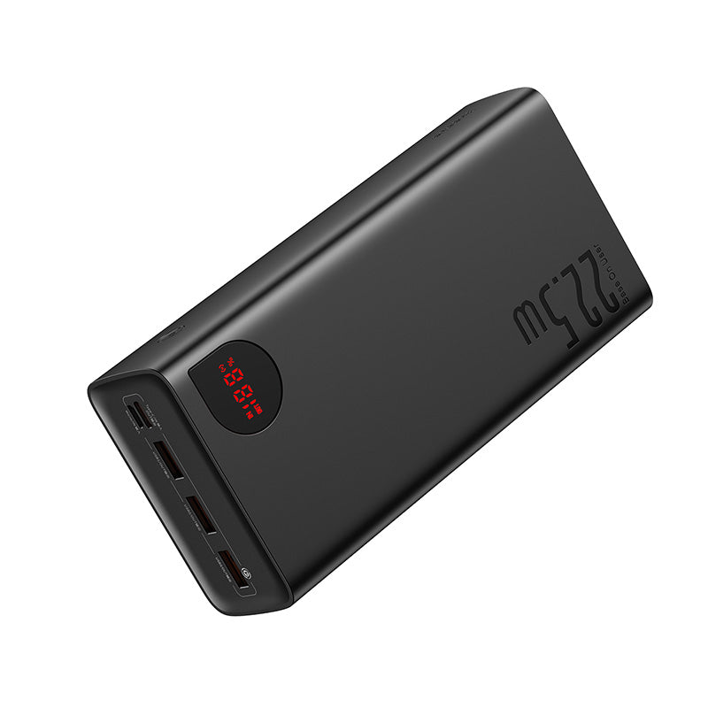 Baseus Adaman Digital Display Fast Charge Power Bank 40000mAh 22.5W (With Simple Series Charging Cable USB to Type-C 0.3m  Black)