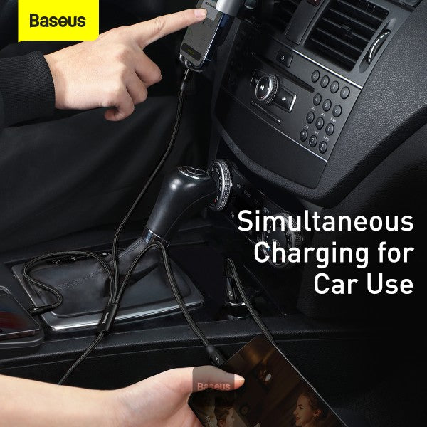 Baseus Rapid Series 3-in-1 Fast Charging Data Cable Type-C to C+L+C PD 20W 1.5m