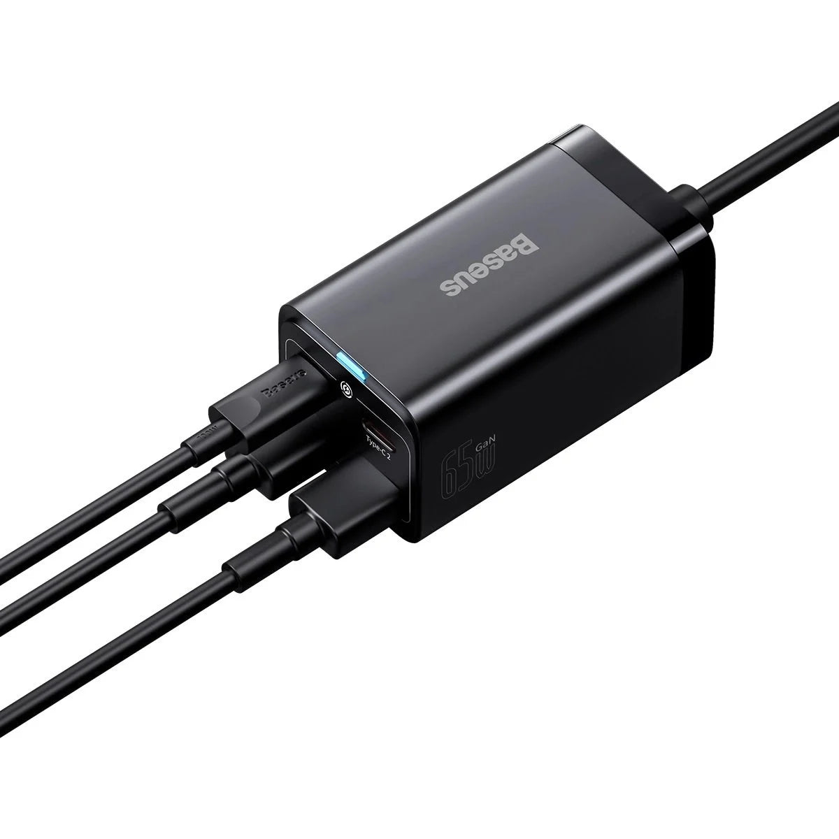 Baseus GaN3 Pro Desktop Fast Charger 2C+2U 65W CN Black(Include?Baseus Xiaobai series fast charging Cable Type-C to Type-C 100W(20V/5A) 1m