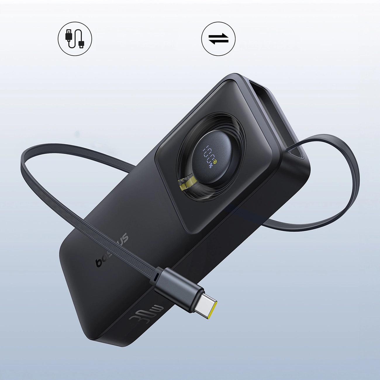 Baseus Free2Pull Power Bank with Retractable Cable 10000mAh 30W