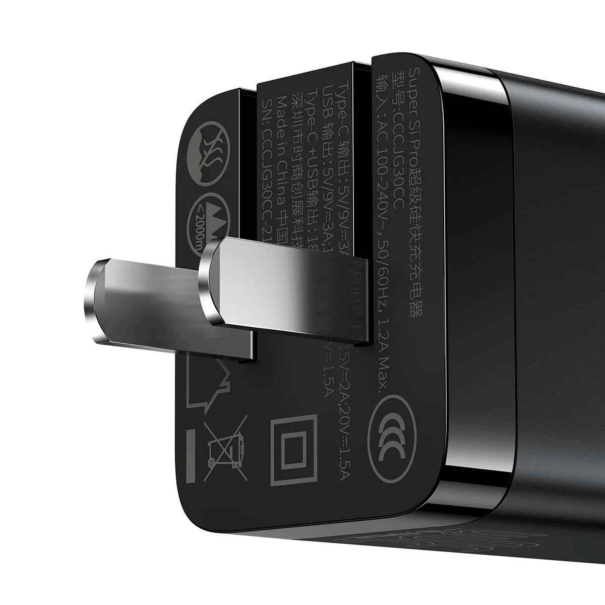 Baseus Super Si Pro Quick Charger Type C + USB 30W CN