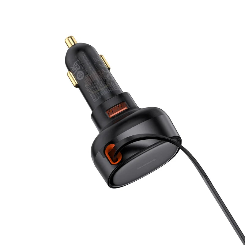 Baseus Enjoyment Pro Retractable USB-C Car Charger 60W