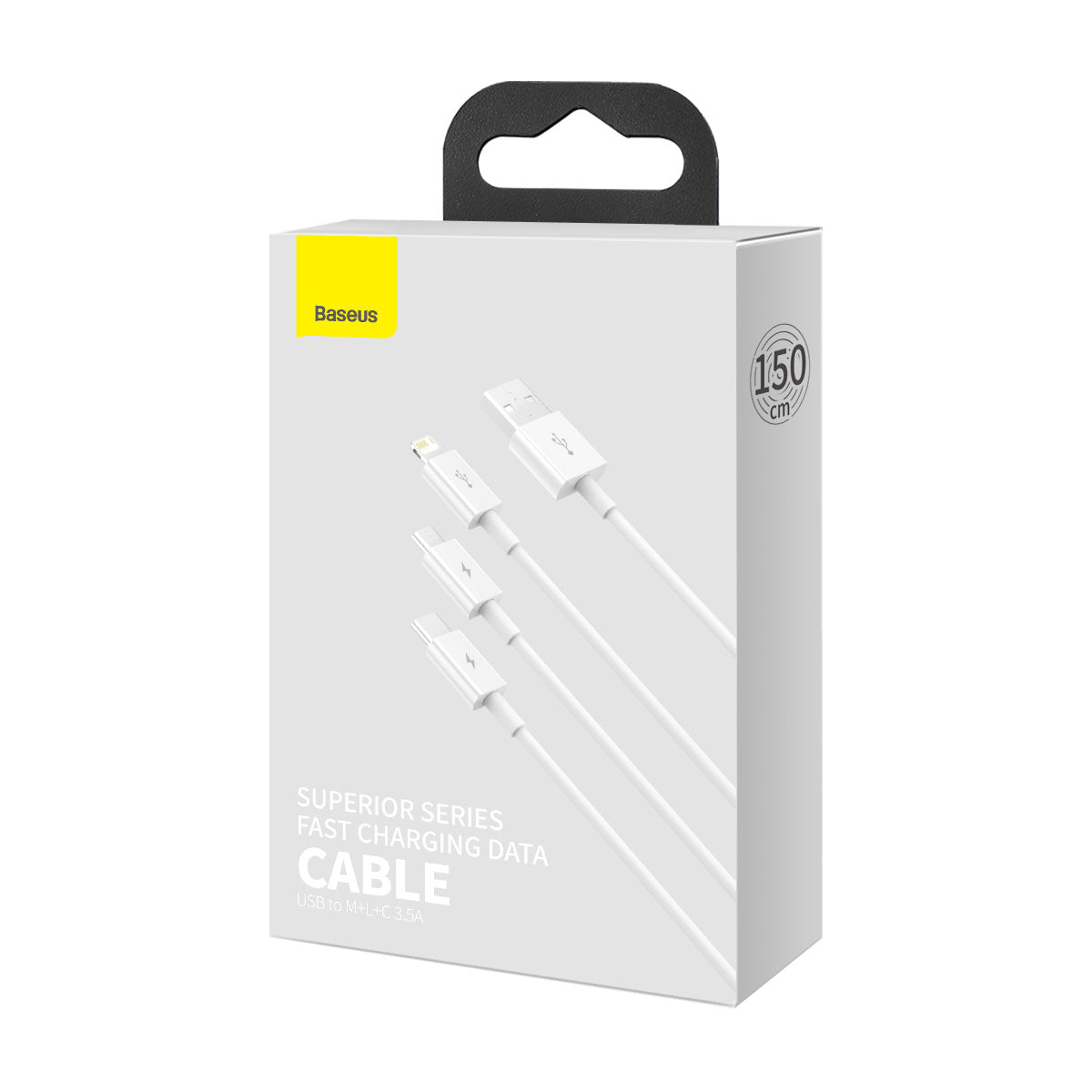 Baseus Superior Series Fast Charging Data Cable USB to M+L+C 3.5A