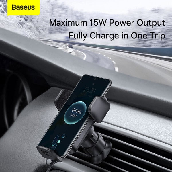 Baseus Wisdom Auto Allignment Car Mount Wireless Charger 15W (Air Vent Type)