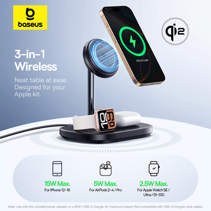 Baseus EnerFill FS41 3-in-1 Wireless Charging Stand