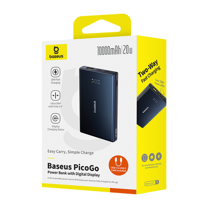 OS-Baseus PicoGo Digital Display Power Bank
10000mAh 45W