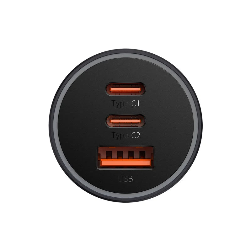 Baseus Golden Contactor Pro Triple Fast Charger Car Charger 65W U+C+C