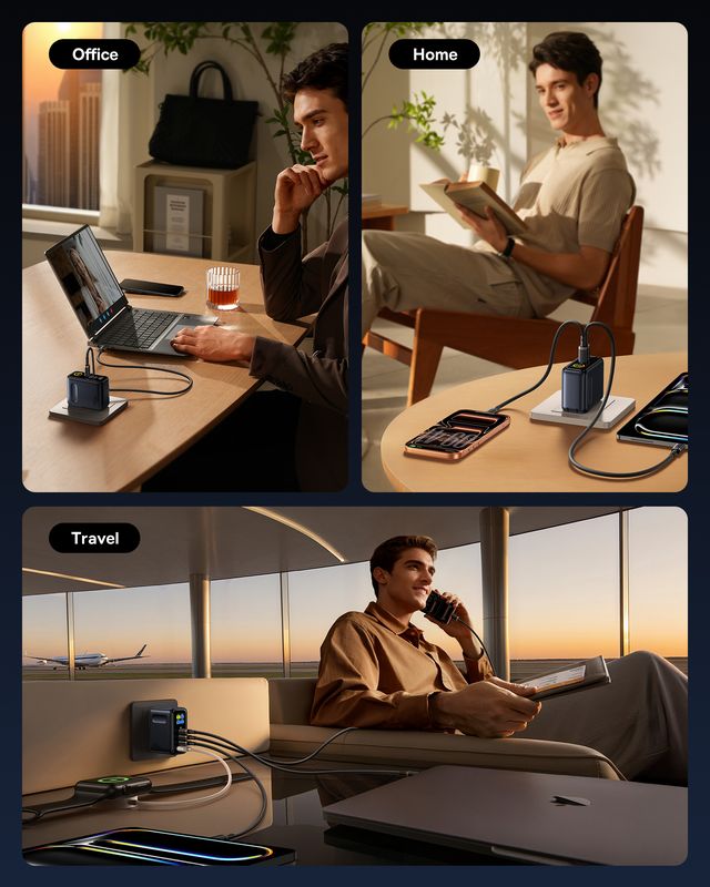 Baseus PicoGo AH11 Digital Display Fast Charger 3C+U 140W US