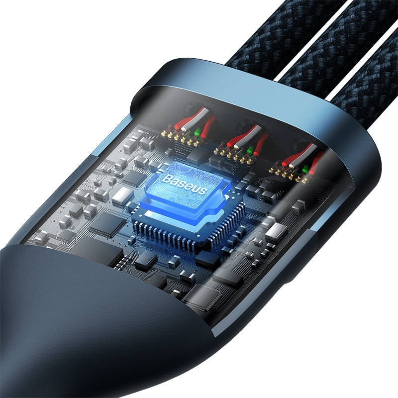 Baseus Flash Series II One-for-three Fast Charging Data Cable USB to M+L+C 66W