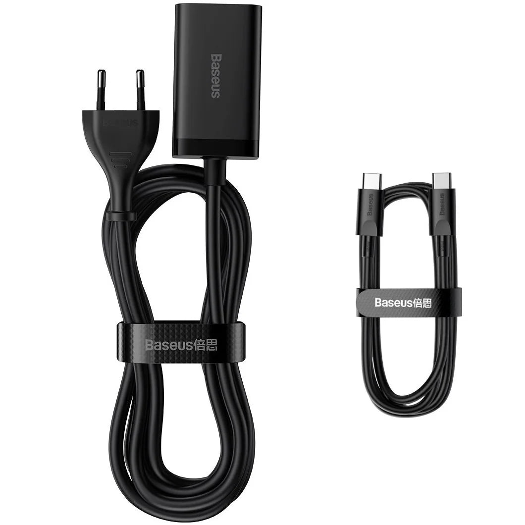 Baseus GaN3 Pro Desktop Fast Charger 2C+2U 65W CN Black(Include?Baseus Xiaobai series fast charging Cable Type-C to Type-C 100W(20V/5A) 1m