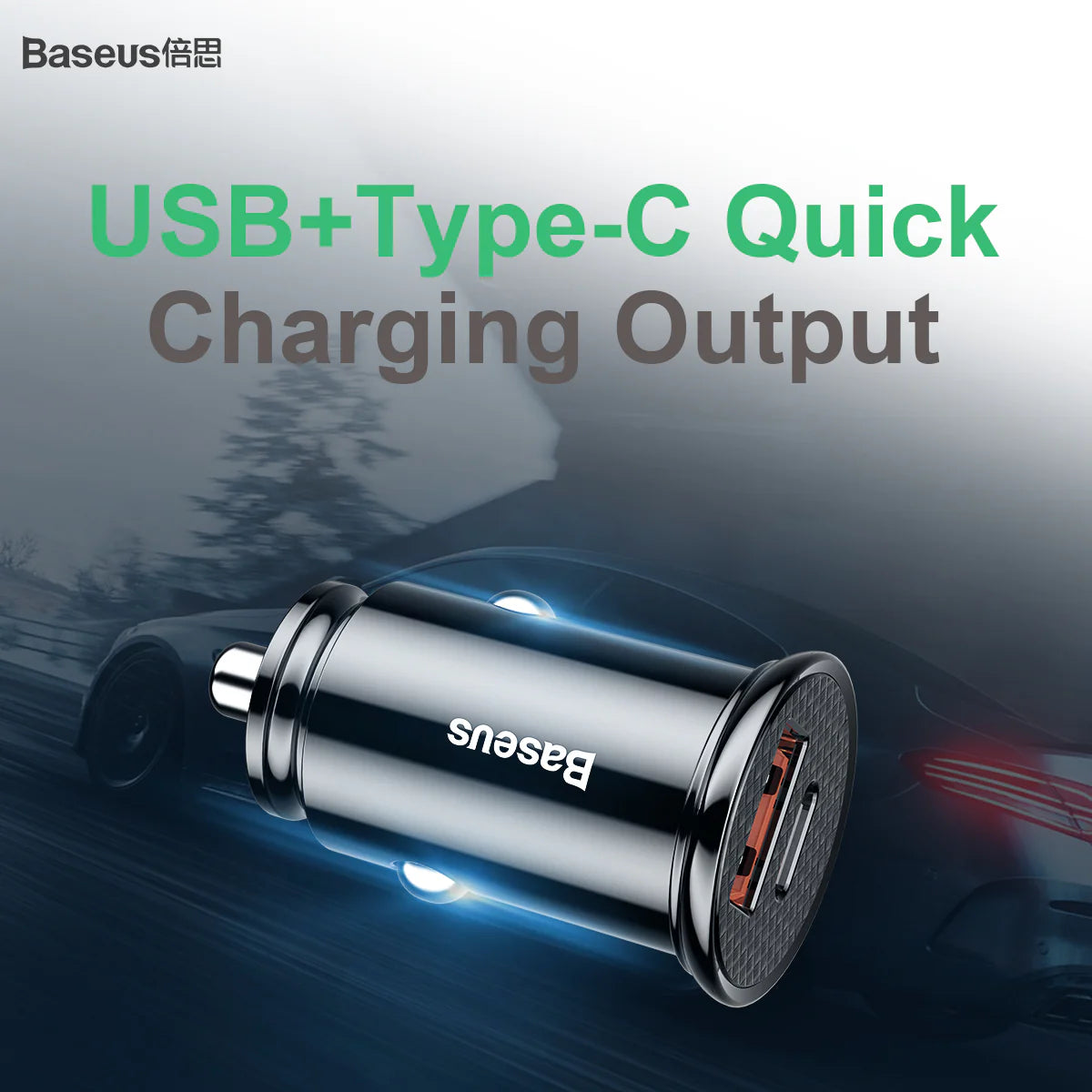 Baseus Circular Plastic A+C 30W PPS Car Charger