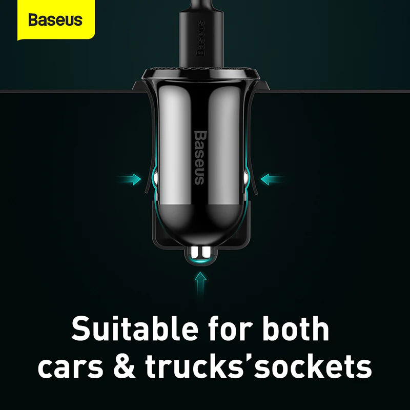 Baseus Grain Pro Car Charger (Dual USB 4.8A )