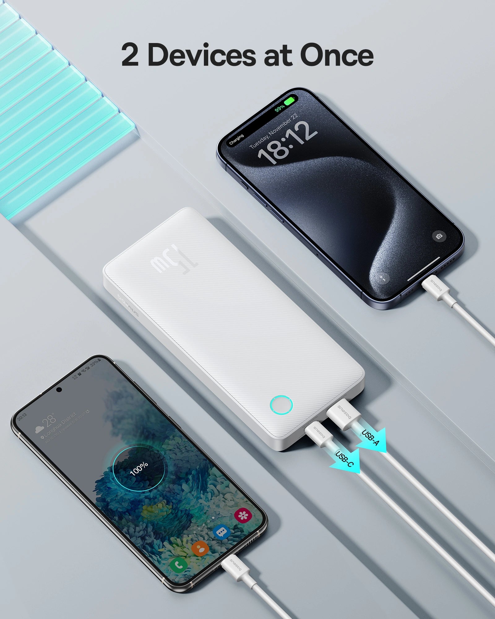 Baseus Airpow Lite Power Bank 10000mAh 15W (With Simple Series Data Cable USB to Type-C 30cm)