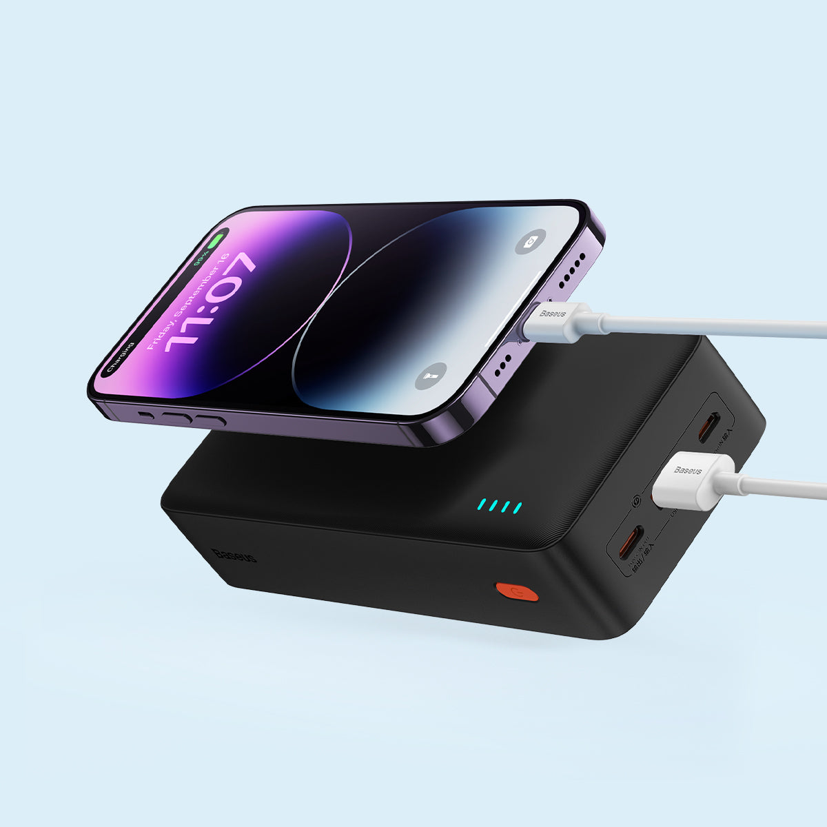 Baseus Airpow Fast Charge Power Bank 30000mAh 20W（With Simple Series Charging Cable USB to Type-C 0.3m Black）