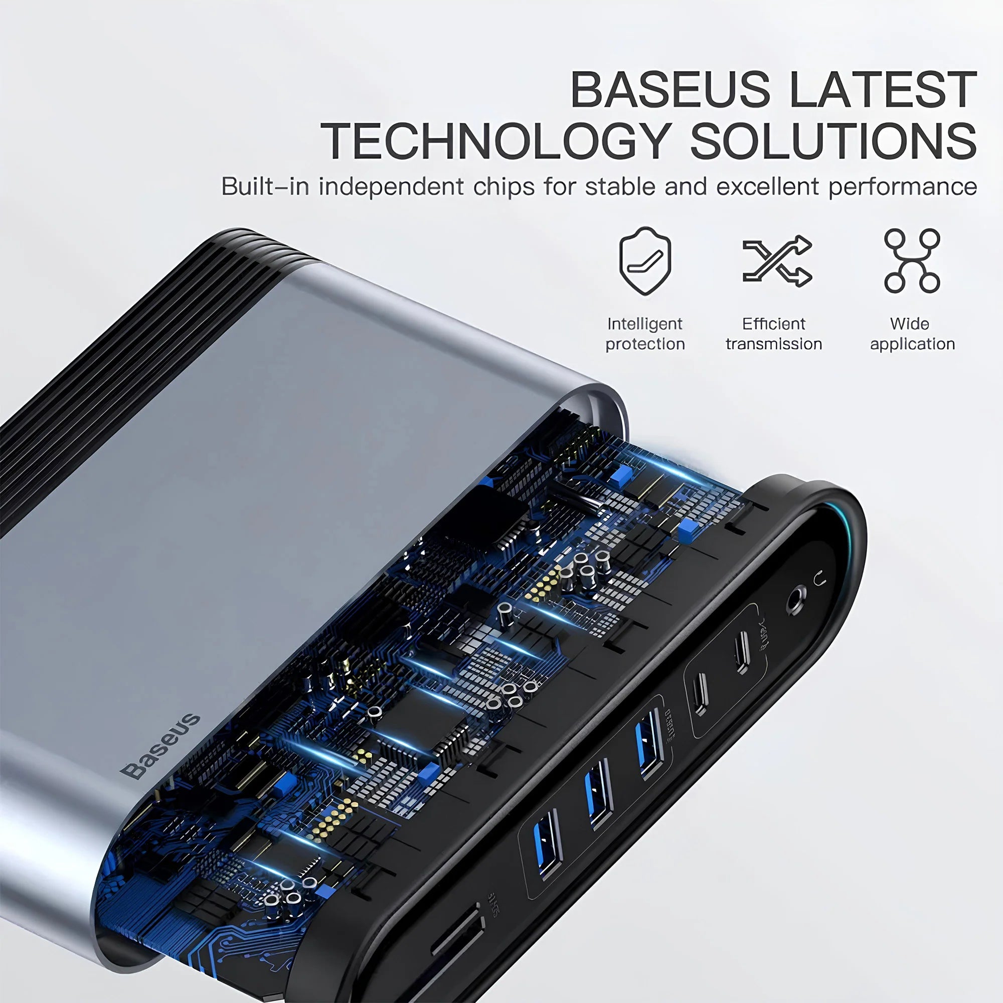 Baseus Working Station Multifunctional Type-C HUB Adapter（CN+UK+EU)