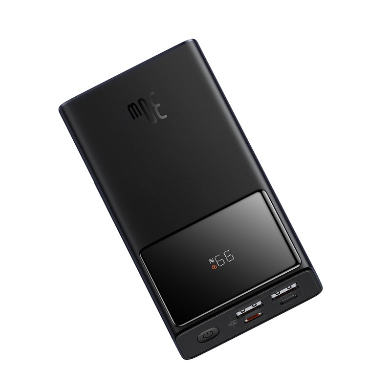 Baseus Star-Lord Digital Display Fast Charging Power Bank 10000mAh 30W Cluster Black（With Simple Series Charging Cable USB to Type-C 3A 0.3m Black）