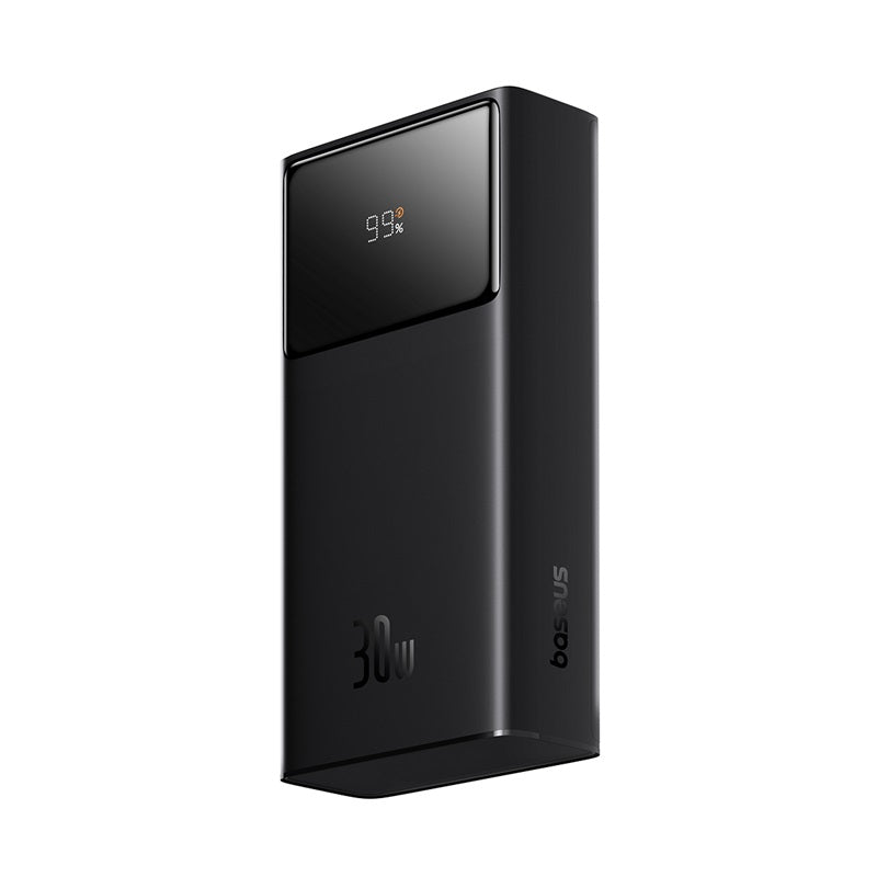 Baseus Star-Lord Digital Display Fast Charging Power Bank 10000mAh 30W Cluster Black（With Simple Series Charging Cable USB to Type-C 3A 0.3m Black）