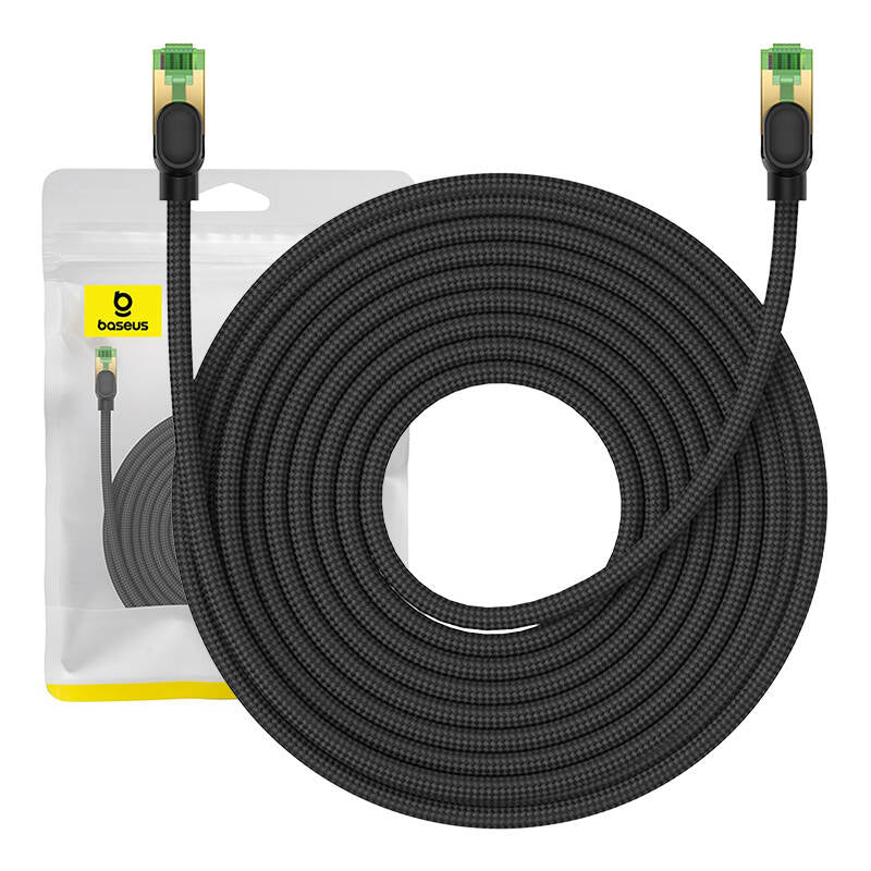 Baseus High Speed CAT8 40Gigabit Ethernet Cable (Braided Cable) Cluster Black