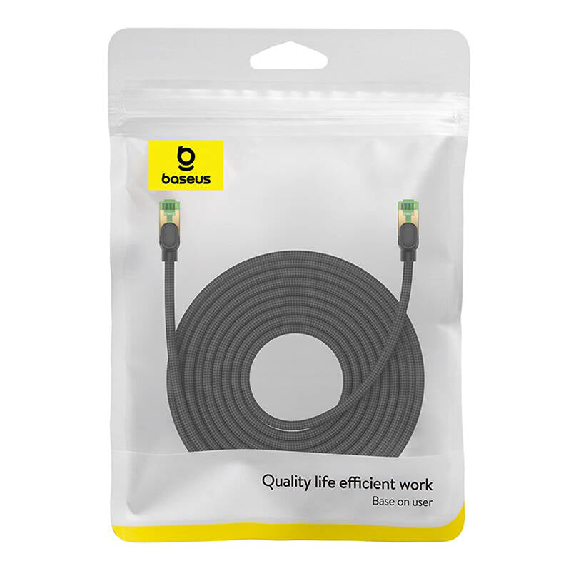 Baseus High Speed CAT8 40Gigabit Ethernet Cable (Braided Cable) Cluster Black