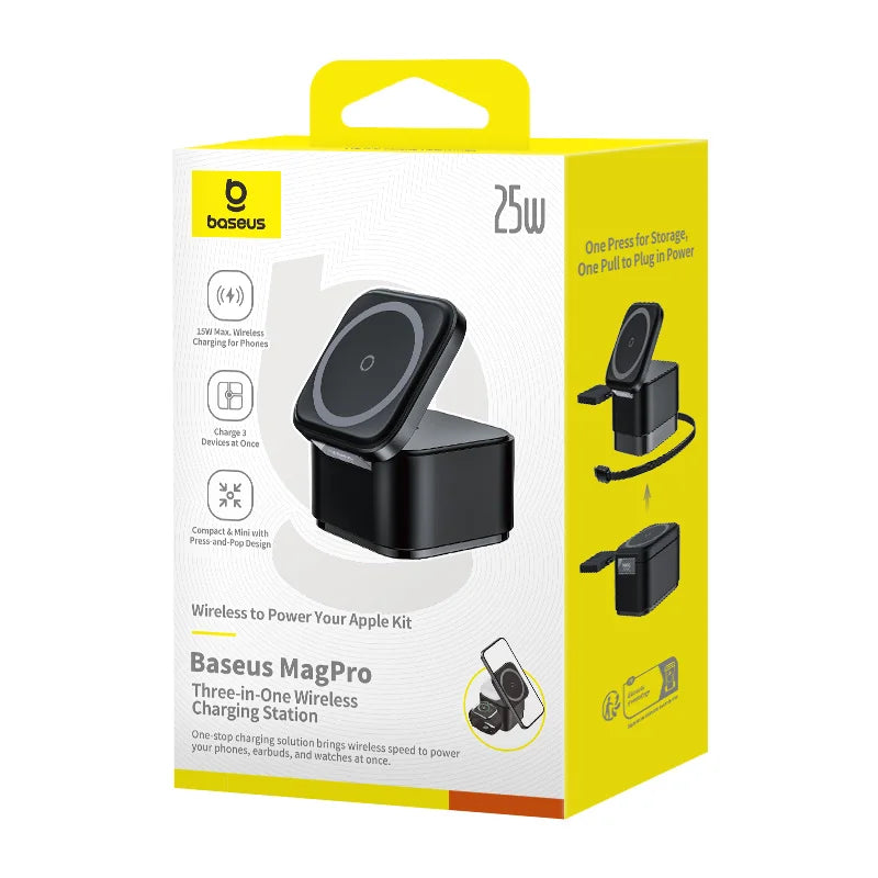 Baseus MagPro 3 in 1 Magnetic Wireless Charger 25W