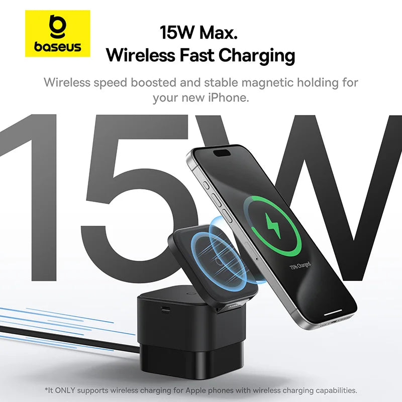 Baseus MagPro 3 in 1 Magnetic Wireless Charger 25W